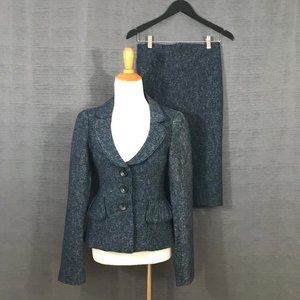 Tweed Peplum Skirt Suit